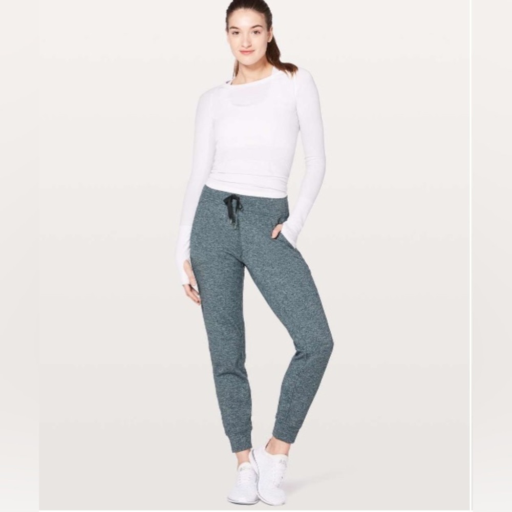 Womens Lululemon Ready To Rulu Pant 29" teal size 4 EUC